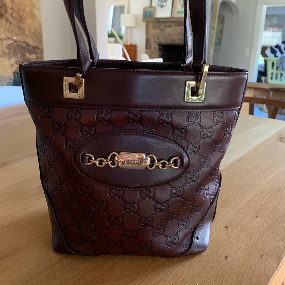 Vintage Gucci bucket bag tote.